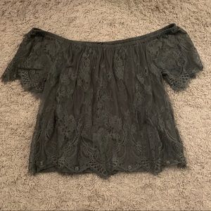 AEO Off-The-Shoulder Lace Top